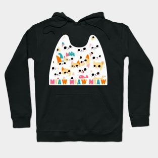 Cat Love: Cat Miaw and Cute Cat Design Hoodie